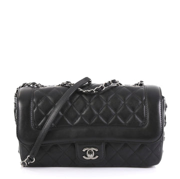 Chanel Coco Corset Flap Bag Quilted Calfskin Medium Black 441511
