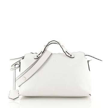 Fendi By The Way Satchel Scalloped Calfskin Small White 441861