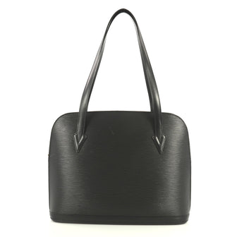 Louis Vuitton Lussac Handbag Epi Leather Black 441883