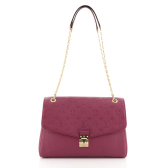 Louis Vuitton Saint Germain Handbag Monogram Empreinte Leather MM Purple 441961