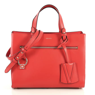Versace DV One Tote Leather Medium Red 442001