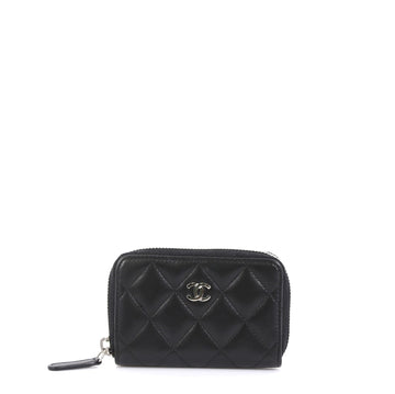 Chanel CC Zip Coin Purse Quilted Lambskin Small Black 4420214