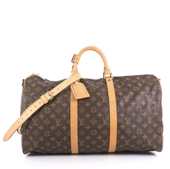 Louis Vuitton Keepall Bandouliere Bag Monogram Canvas 50 Brown 442026