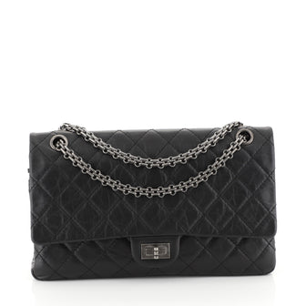 Chanel Reissue 2.55 Flap Bag Quilted Aged Calfskin 226 Black 442101