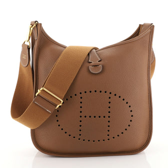 Hermes Evelyne Crossbody Gen III Clemence PM Brown 442162