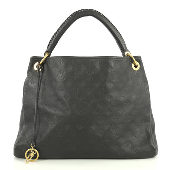 Louis Vuitton Artsy Handbag Monogram Empreinte Leather MM Blue 442226