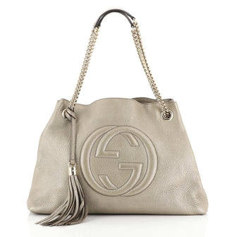 Gucci Soho Chain Strap Shoulder Bag Leather Medium Gold 4422303