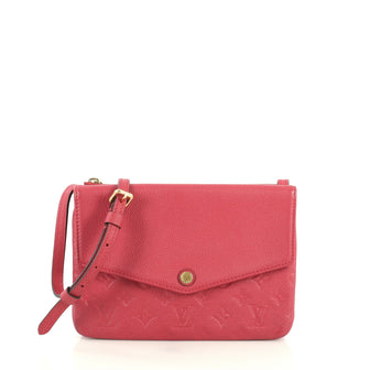 Louis Vuitton Twice Handbag Monogram Empreinte Leather Pink 442291
