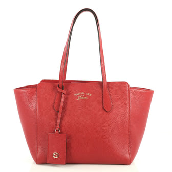Gucci Swing Tote Leather Small Red 442341