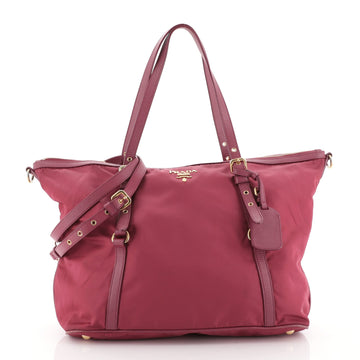 Prada Convertible Belted Tote Tessuto Large