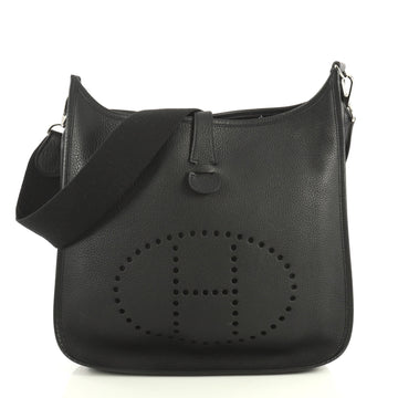 Hermes Evelyne Crossbody Gen II Clemence GM Black 4426020