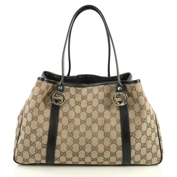Gucci Twins Tote GG Canvas Medium Brown 4426037
