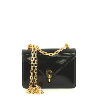 Christian Dior C'est Dior Flap Bag Patent Mini Black 442981