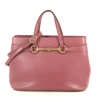 Gucci Bright Bit Convertible Tote Leather Medium Pink 4430413