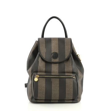 Fendi Pequin Front Pocket Backpack Coated Canvas Medium Brown 4430416