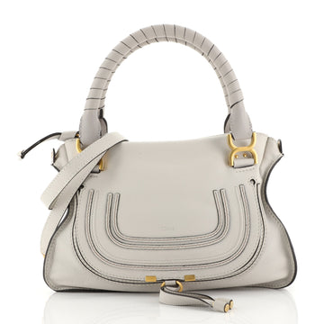 Chloe Marcie Satchel Leather Medium Neutral 4430418