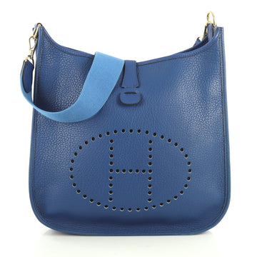 Hermes Evelyne Crossbody Gen I Fjord GM Blue 4430422