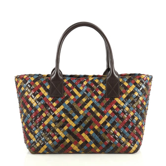 Bottega Veneta Cabat Tote Multicolor Intrecciato Goatskin Small Blue 4430428