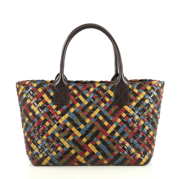 Bottega Veneta Cabat Tote Multicolor Intrecciato Goatskin Small Blue 4430428