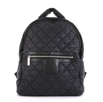 Chanel Coco Cocoon Backpack Quilted Nylon Large Black 4430437