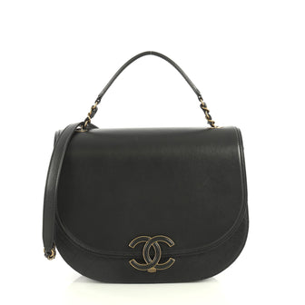 Chanel Coco Curve Flap Messenger Calfskin and Quilted Goatskin Medium...