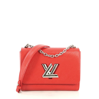 Louis Vuitton Twist Handbag Epi Leather MM Red 443152