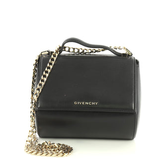 Givenchy Chain Pandora Box Bag Leather Mini Black 443154