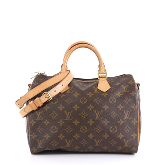 Louis Vuitton Speedy Bandouliere Bag Monogram Canvas 30 Brown 443221