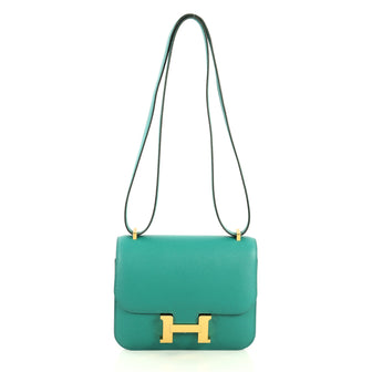 Hermes Constance Handbag Evercolor 18 Green 4432917