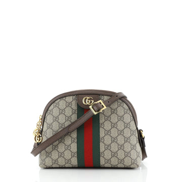 Gucci Ophidia Dome Shoulder Bag GG Coated Canvas Small Brown 443301