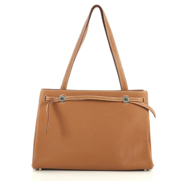Hermes Herbag Cabas Togo MM Brown 443362