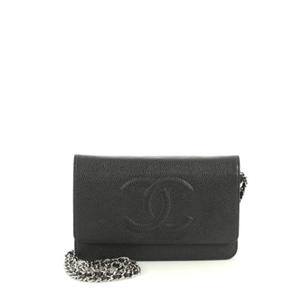Chanel Timeless Wallet on Chain Caviar Black 443471