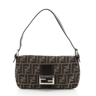 Fendi Baguette Zucca Canvas Brown 443481