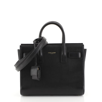 Saint Laurent Sac de Jour Bag Leather Nano Black 443562