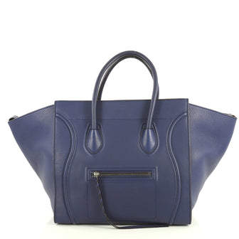 Celine Phantom Bag Grainy Leather Medium Blue 443632