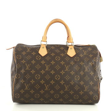 Louis Vuitton Speedy Handbag Monogram Canvas 35 Brown 443741