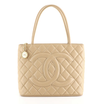 Chanel Medallion Tote Quilted Caviar Brown 443801