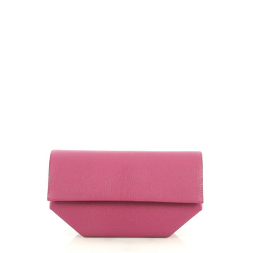 Hermes Opli Clutch Leather Purple 4438520