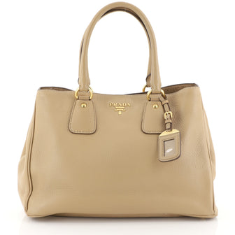 Prada Open Tote Vitello Daino Medium Neutral 4438526