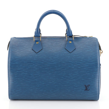Louis Vuitton Speedy Handbag Epi Leather 30 Blue 4438527