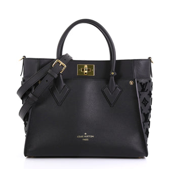 Louis Vuitton On My Side Tote Monogram Tuffetage Black 4438543