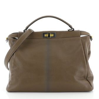 Fendi Peekaboo Bag Ombre Leather Large Brown 4438548