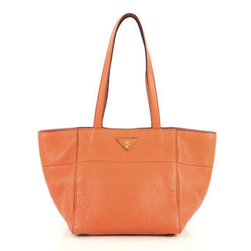 Prada Open Tote Vitello Daino Small Orange 4438551