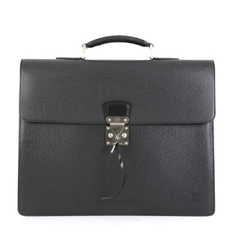 Louis Vuitton Robusto 2 Briefcase Taiga Leather Black 4438562
