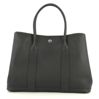 Hermes Garden Party Tote Leather 36 Black 4439501