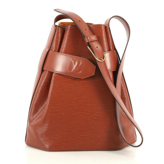Louis Vuitton Vintage Sac d'Epaule Handbag Epi Leather PM Brown 444001