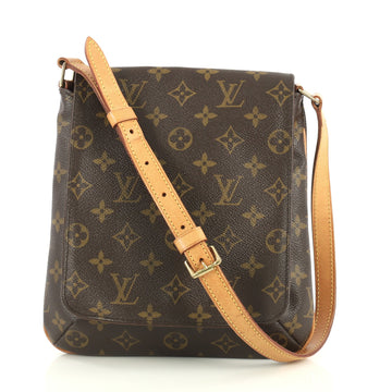Louis Vuitton Musette Salsa Handbag Monogram Canvas PM Brown 4440041