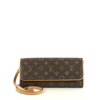 Louis Vuitton Twin Handbag Monogram Canvas GM Brown 444004