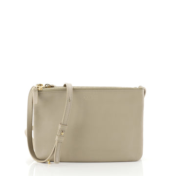 Celine Trio Crossbody Bag Leather Small Neutral 444011