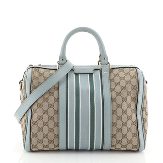 Gucci Vintage Web Boston Bag GG Canvas Medium
